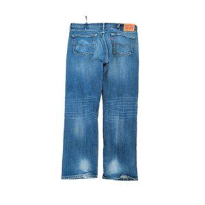 Mens Levis 505 Relaxed Fit Straight Leg Loose Fit Denim Jeans W39"xL29" Damaged